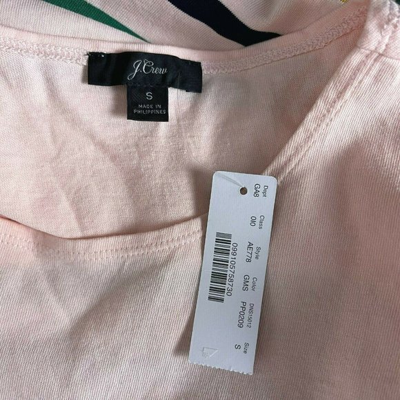 J Crew Striped Boatneck Cotton Tunic Long Sleeve Stretch Pullover Women S NWT - Picture 9 of 10